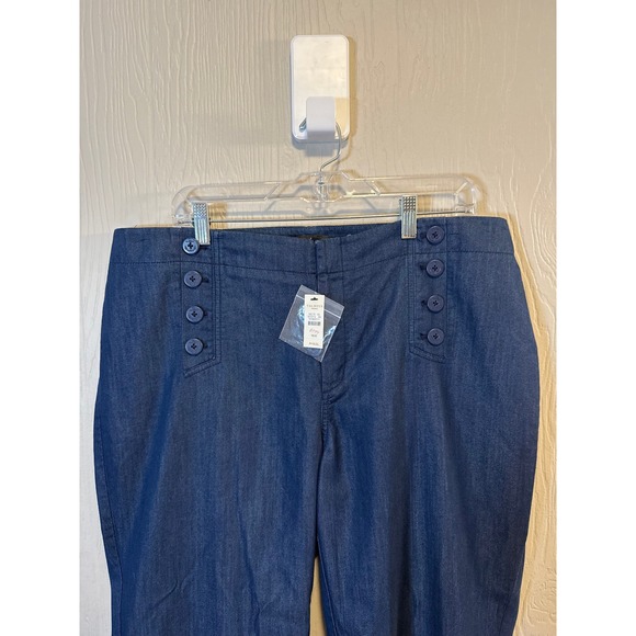 Talbots • NWT Sailor Button Straight Leg Pants Dark Wash Denim Size 16W - Picture 6 of 12